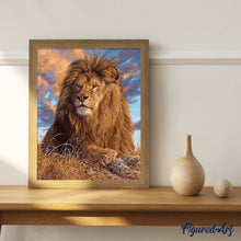 Charger l'image dans la galerie, peinture par numéros | Le Repos du Lion | animaux, complexe, france, lions | FiguredArt