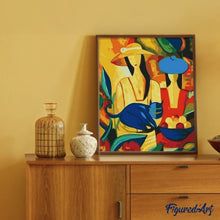 Charger l'image dans la galerie, peinture par numéros | Femmes et Chat bleu | chats, facile, france, reproduction | FiguredArt
