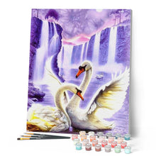 Charger l'image dans la galerie, peinture par numéros | Cygnes romantiques | animaux, cignes, complexe, oiseaux | FiguredArt