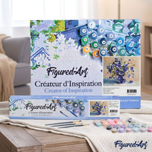 Charger l'image dans la galerie, peinture par numéros | Vase bleu saphir | complexe, fleurs | FiguredArt
