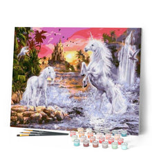Charger l'image dans la galerie, peinture par numéros | Licornes dans l’Eau | animaux, intermédiaire, licornes | FiguredArt