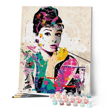 Charger l'image dans la galerie, peinture par numéros | Audrey | complexe, france, Pop Art, portrait | FiguredArt