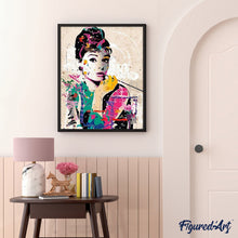 Charger l'image dans la galerie, peinture par numéros | Audrey | complexe, france, Pop Art, portrait | FiguredArt