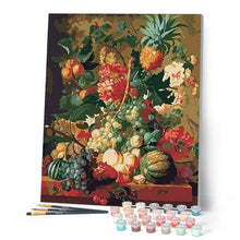 Charger l'image dans la galerie, peinture par numéros | Abondance de Fruits Frais | cuisine, fleurs, intermédiaire | FiguredArt