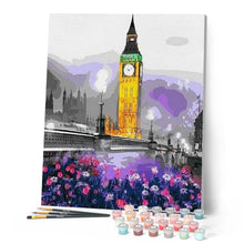 Charger l'image dans la galerie, peinture par numéros | Jardin près de Big Ben | intermédiaire, ville | FiguredArt