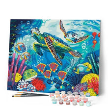 Charger l'image dans la galerie, peinture par numéros | Tortues et Poissons | animaux, facile, poissons, tortues | FiguredArt