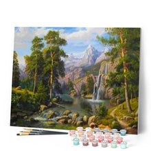 Charger l'image dans la galerie, peinture par numéros | Chutes d’eau en Forêt | intermédiaire, paysages | FiguredArt