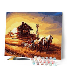 Charger l'image dans la galerie, peinture par numéros | Chevaux dans un Ranch | animaux, facile, paysages | FiguredArt