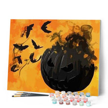 Charger l'image dans la galerie, peinture par numéros | Citrouille noire | facile, halloween | FiguredArt