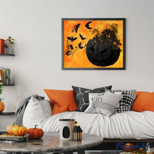 Charger l'image dans la galerie, peinture par numéros | Citrouille noire | facile, halloween | FiguredArt