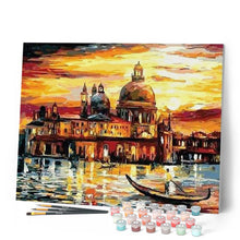 Charger l'image dans la galerie, peinture par numéros | Ciel doré à Venise | intermédiaire, ville | FiguredArt