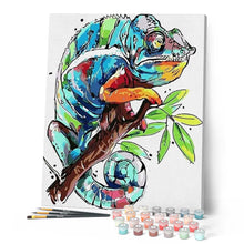 Charger l'image dans la galerie, peinture par numéros | Caméléon | animaux, facile, grenouilles | FiguredArt