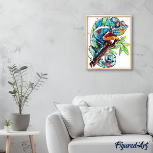 Schipper Peinture Par Numéros Caméléon | Toile 40x50 Cm Adultes Débutants