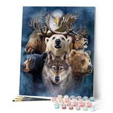 Charger l'image dans la galerie, peinture par numéros | Têtes d’animaux | animaux, complexe, loups, ours | FiguredArt