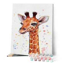 Charger l'image dans la galerie, peinture par numéros | Girafe souriante | animaux, facile, france, girafes | FiguredArt