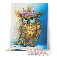 Charger l'image dans la galerie, peinture par numéros | Chouette coquette | animaux, chouettes et hiboux, complexe | FiguredArt