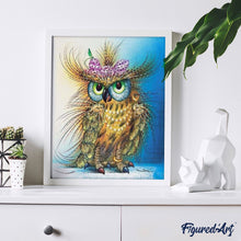 Charger l'image dans la galerie, peinture par numéros | Chouette coquette | animaux, chouettes et hiboux, complexe | FiguredArt