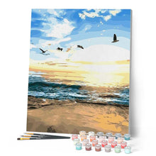 Charger l'image dans la galerie, peinture par numéros | Oiseaux à la Plage | facile, france, paysages | FiguredArt