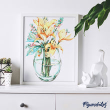 Charger l'image dans la galerie, peinture par numéros | Lys dans un Vase | facile, fleurs | FiguredArt