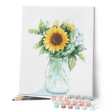 Charger l'image dans la galerie, peinture par numéros | Bocal de Tournesols | facile, fleurs, france | FiguredArt