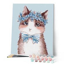 Charger l'image dans la galerie, peinture par numéros | Mademoiselle Chat | animaux, chats, facile | FiguredArt