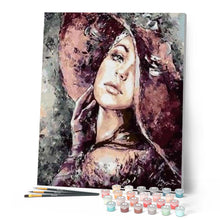 Charger l'image dans la galerie, peinture par numéros | Femme au Chapeau rouge romantique | intermédiaire, portrait, romantique | FiguredArt