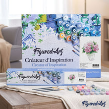 Charger l'image dans la galerie, peinture par numéros | Petit Vase et Hortensias | facile, fleurs | FiguredArt