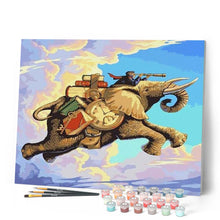 Charger l'image dans la galerie, peinture par numéros | Aventure et Eléphant | animaux, chevaux, facile | FiguredArt
