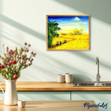 Charger l'image dans la galerie, peinture par numéros | Dans les rizières | complexe, paysages | FiguredArt