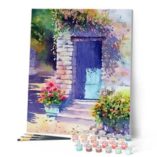 Charger l'image dans la galerie, peinture par numéros | Porte fleurie | fleurs, intermédiaire | FiguredArt