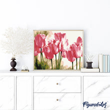 Charger l'image dans la galerie, peinture par numéros | Tulipes roses | facile, fleurs | FiguredArt