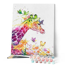 Charger l'image dans la galerie, peinture par numéros | Girafe Colorée Moderne | animaux, facile, france, girafes | FiguredArt