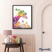Charger l'image dans la galerie, peinture par numéros | Girafe Colorée Moderne | animaux, facile, france, girafes | FiguredArt