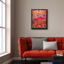 Charger l'image dans la galerie, peinture par numéros | Flamants roses enlacés | animaux, flamants roses, intermédiaire, oiseaux | FiguredArt