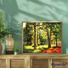 Charger l'image dans la galerie, peinture par numéros | Forêt ensoleillée | complexe, paysages | FiguredArt