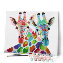 Charger l'image dans la galerie, peinture par numéros | Couple de Girafes enlacées | animaux, facile, Pop Art | FiguredArt