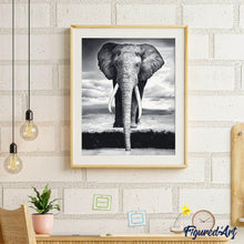 Charger l'image dans la galerie, peinture par numéros | Eléphant gris | animaux, facile, éléphants | FiguredArt