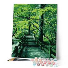 Charger l'image dans la galerie, peinture par numéros | Arbres au-dessus du Pont | arbres, complexe, paysages | FiguredArt