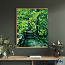 Charger l'image dans la galerie, peinture par numéros | Arbres au-dessus du Pont | arbres, complexe, paysages | FiguredArt