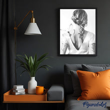 Charger l'image dans la galerie, peinture par numéros | Tresses et Papillon | intermédiaire, papillons, portrait | FiguredArt