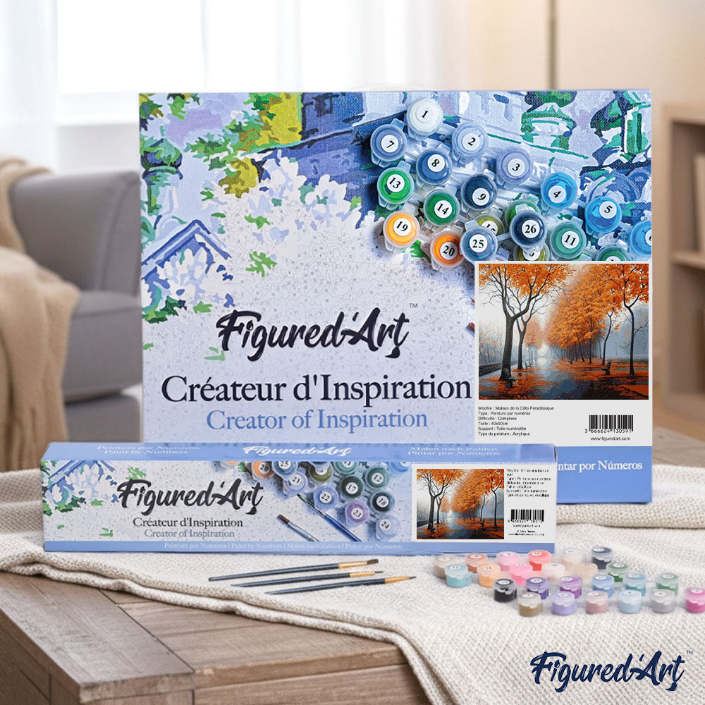 Gutluz Peinture par Numéros pour Adultes - Scène Paysagère avec Cascade Gutluz Peinture par Numéros pour Adultes - Scène Paysagère avec Cascade