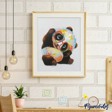 Charger l'image dans la galerie, peinture par numéros | Panda et Lunettes | animaux, facile, france, pandas | FiguredArt