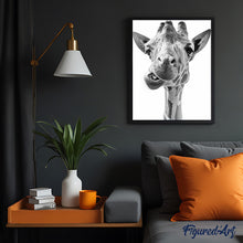 Charger l'image dans la galerie, peinture par numéros | Girafe machonnant | animaux, complexe, girafes | FiguredArt
