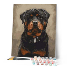 Charger l'image dans la galerie, peinture par numéros | Chien noir et marron | animaux, chiens, intermédiaire | FiguredArt