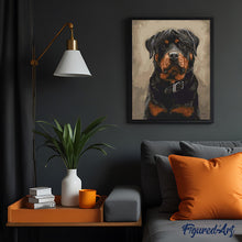 Charger l'image dans la galerie, peinture par numéros | Chien noir et marron | animaux, chiens, intermédiaire | FiguredArt