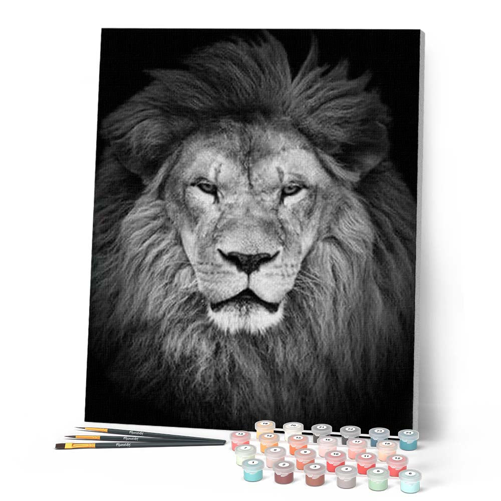 MOBYAT Impression Sur Toile Lion-Lions sur la savane africaine au coucher du soleil -Impression Sur Toile Animaux Sauvage-Tableau Impression Sur Toile