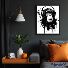 Charger l'image dans la galerie, peinture par numéros | Gorilla et Casque | animaux, facile, france, singes | FiguredArt
