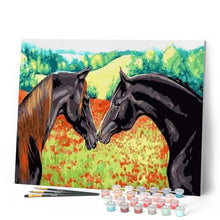 Charger l'image dans la galerie, peinture par numéros | Deux Chevaux | animaux, chevaux, facile | FiguredArt
