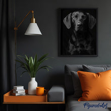 Charger l'image dans la galerie, peinture par numéros | Portrait de Chien noir | animaux, chiens, complexe | FiguredArt