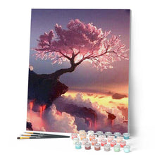 Charger l'image dans la galerie, peinture par numéros | Arbre rose et Nuages | complexe, france, paysages | FiguredArt